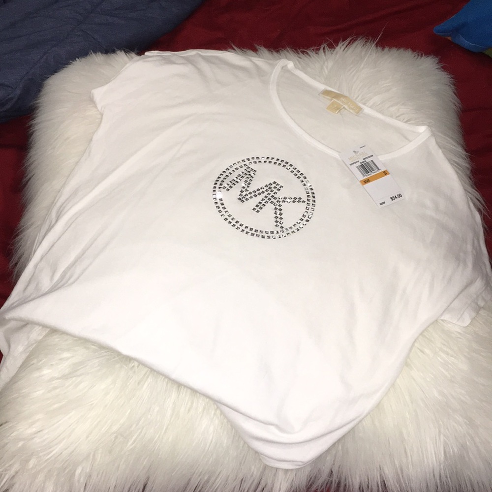 Michael Kors basic white t-shirt size S NWT - Picture 2 of 7